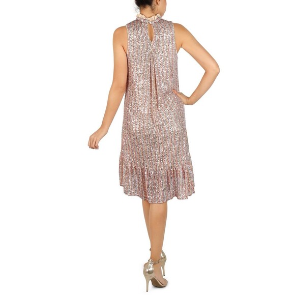 Julia Jordan Sleeveless Sequin Trapeze Dress Metallic Evening Sz 16 Multi-color - Picture 10 of 10